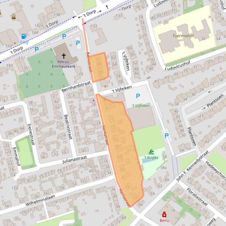 Kaart van postcodegebied 5384KA.