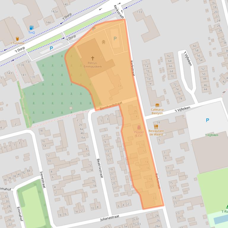 Kaart van postcodegebied 5384KB.