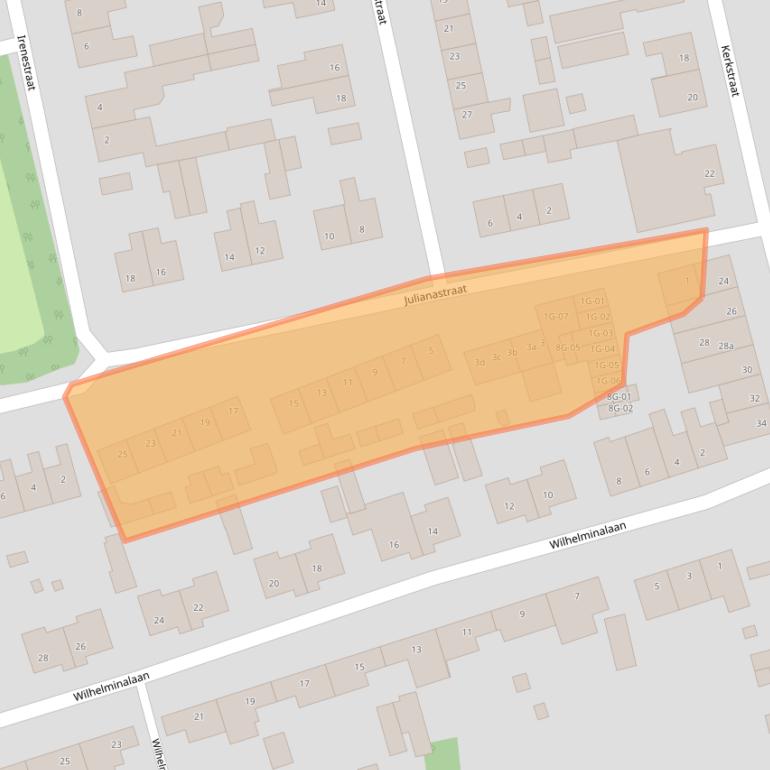 Kaart van postcodegebied 5384KG.