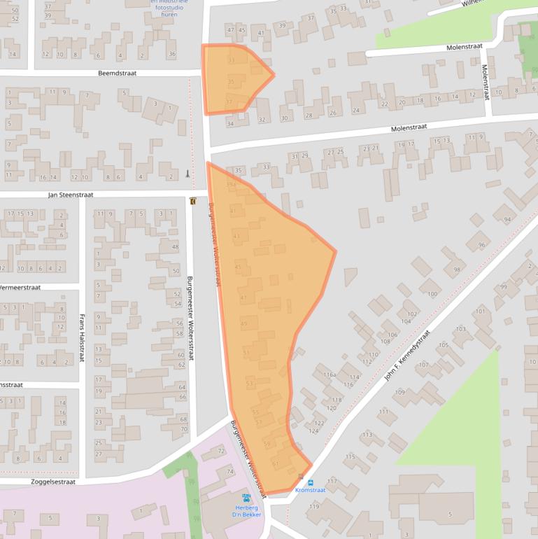 Kaart van postcodegebied 5384KT.