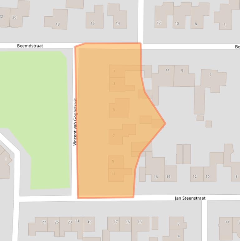 Kaart van postcodegebied 5384LC.