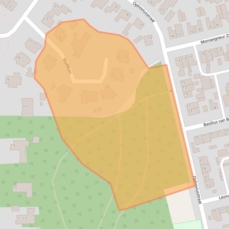 Kaart van postcodegebied 5384LM.