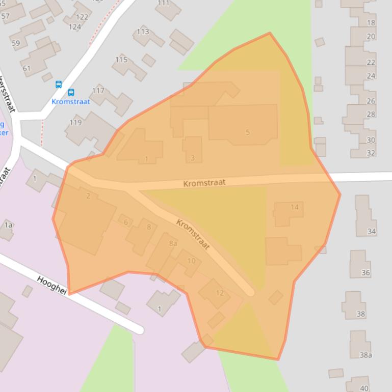 Kaart van postcodegebied 5384LT.