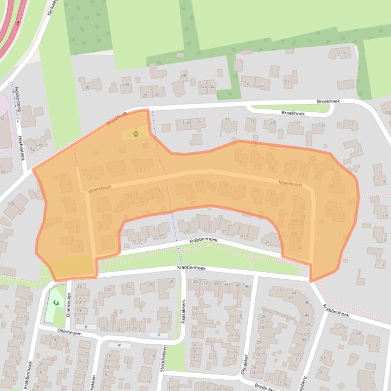 Kaart van postcodegebied 5384MN.