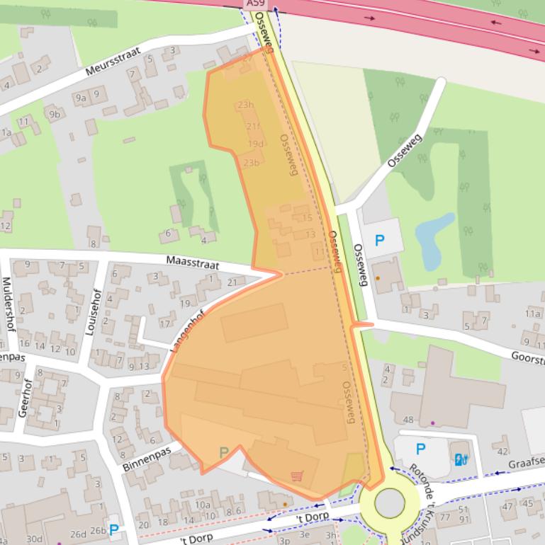 Kaart van postcodegebied 5384NA.