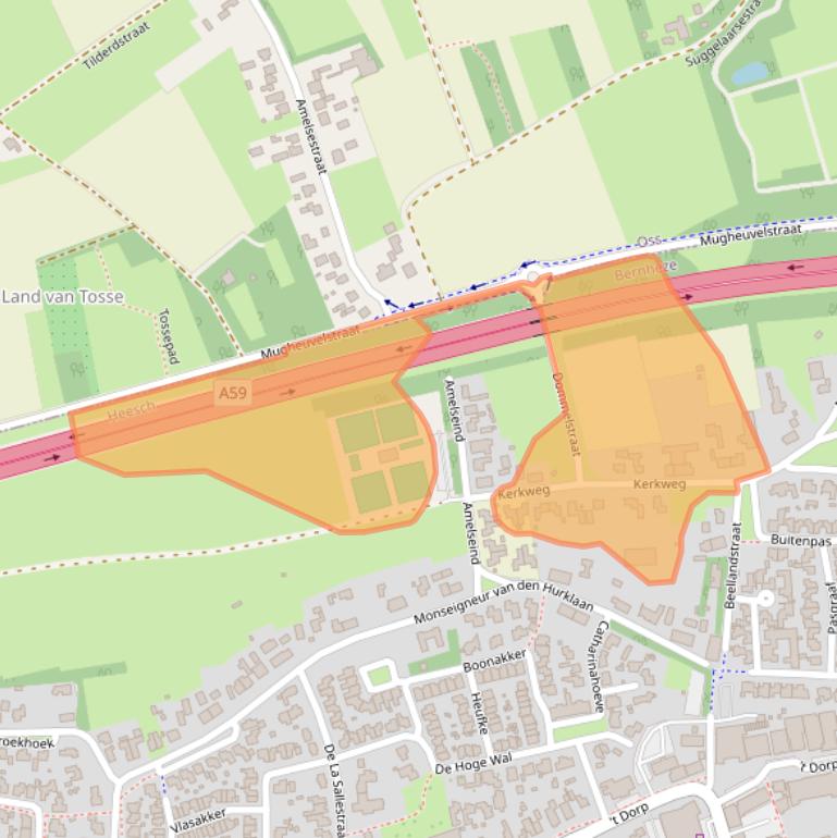 Kaart van postcodegebied 5384NL.