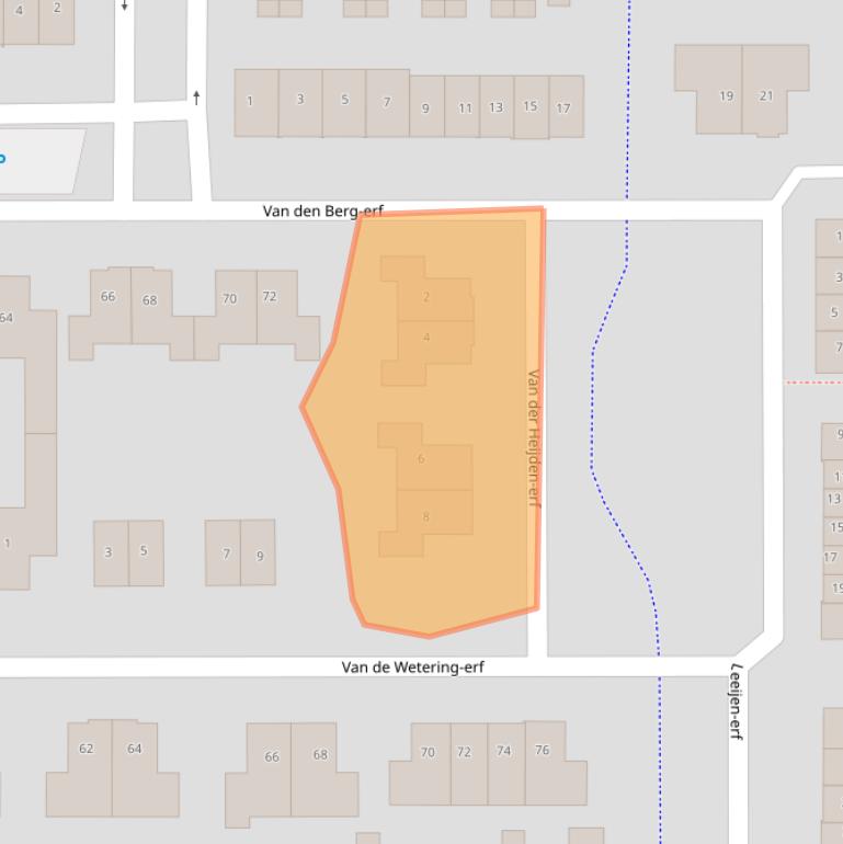 Kaart van postcodegebied 5384NT.