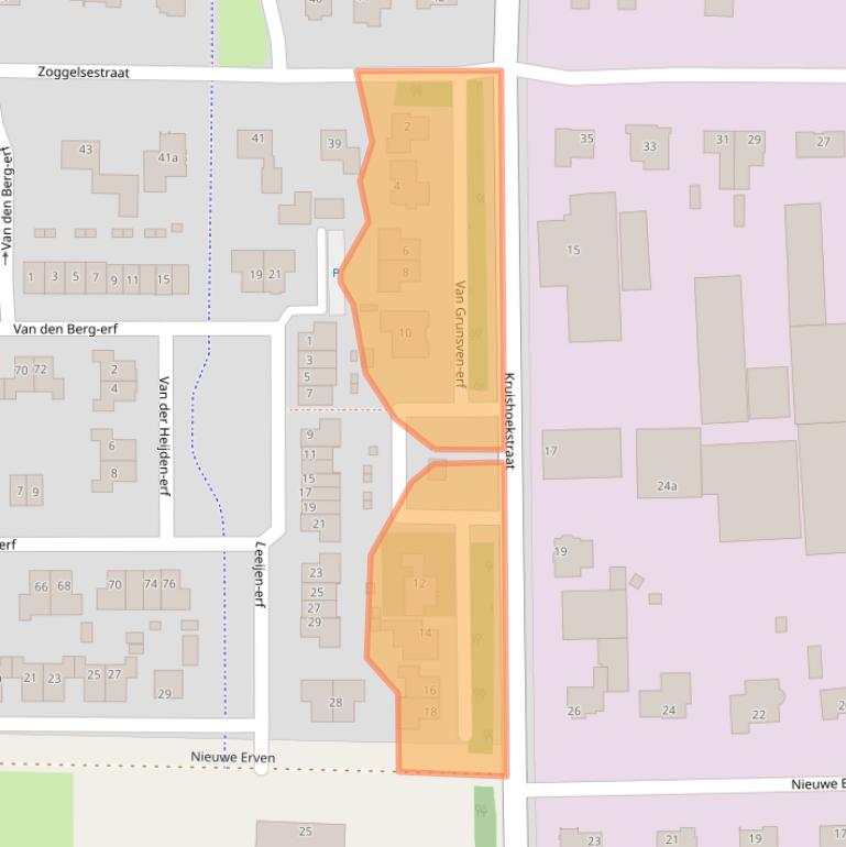 Kaart van postcodegebied 5384NW.