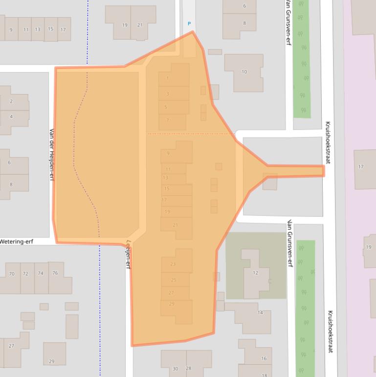 Kaart van postcodegebied 5384NX.