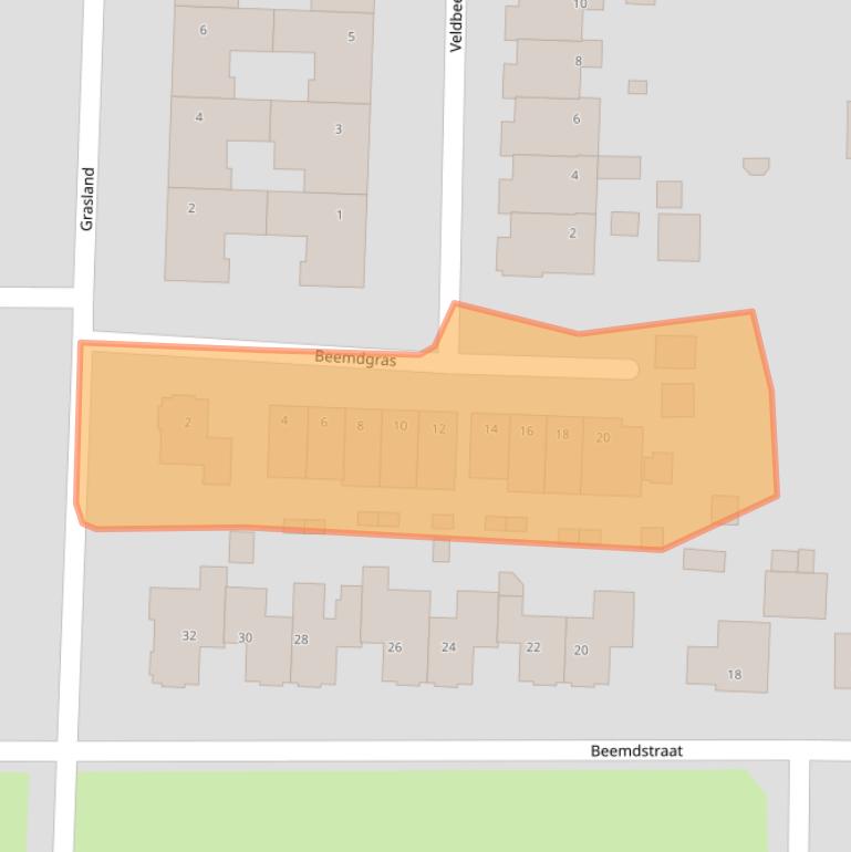 Kaart van postcodegebied 5384PB.