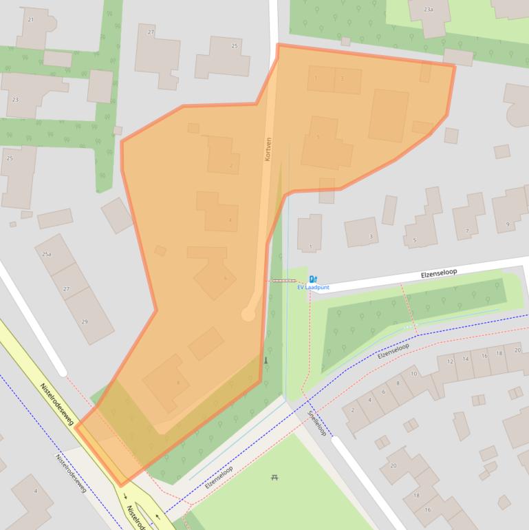 Kaart van postcodegebied 5384PZ.