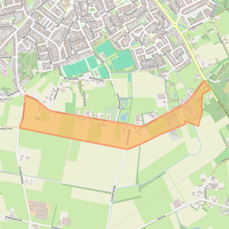 Kaart van postcodegebied 5384RB.