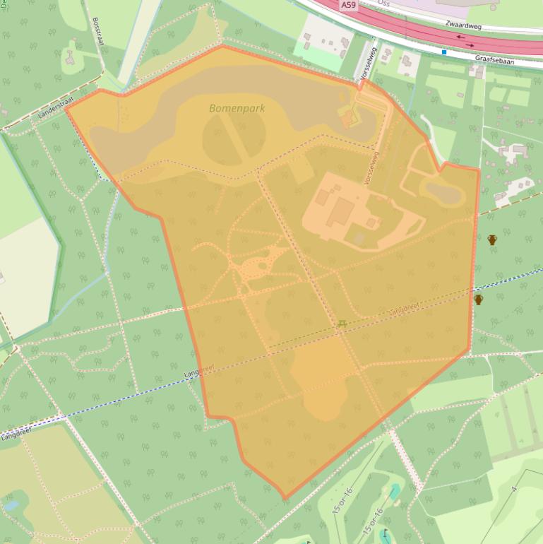 Kaart van postcodegebied 5384RW.