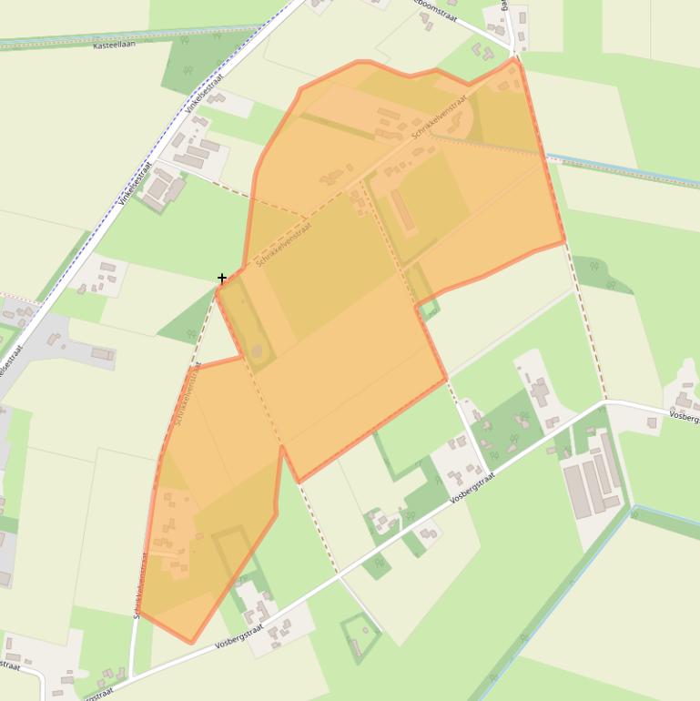 Kaart van postcodegebied 5384SR.