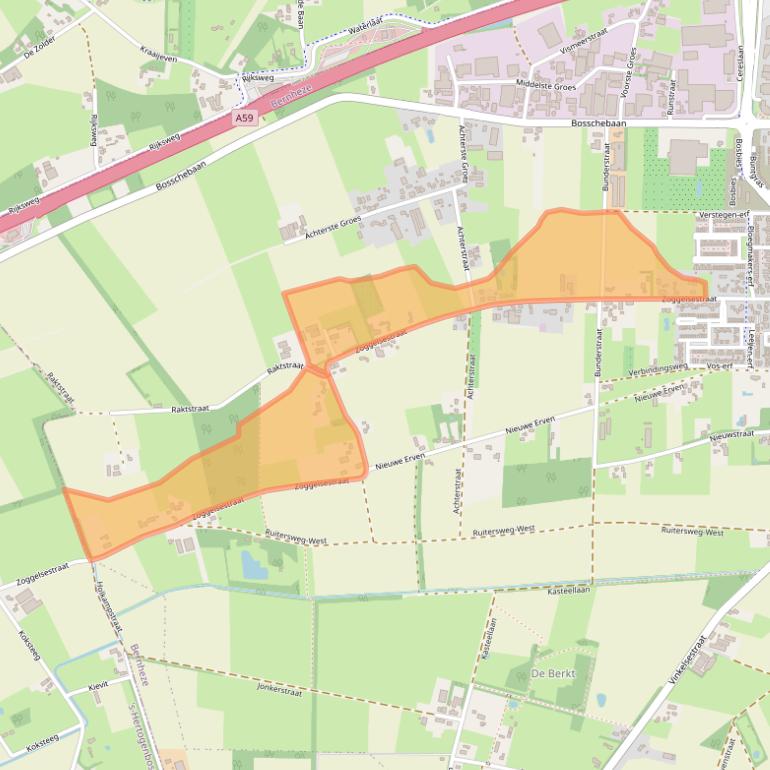 Kaart van postcodegebied 5384VE.