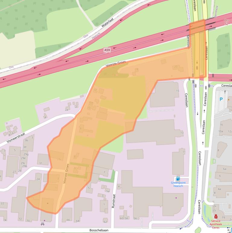 Kaart van postcodegebied 5384VJ.
