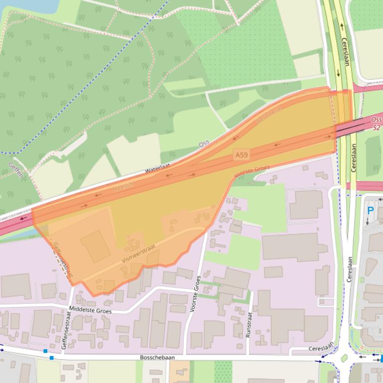 Kaart van postcodegebied 5384VL.