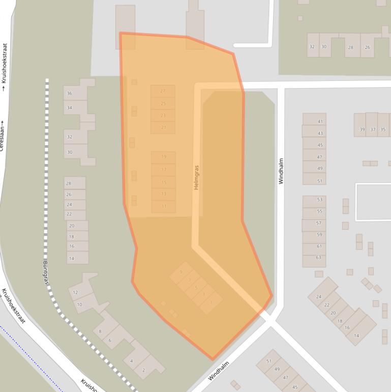 Kaart van postcodegebied 5384VM.