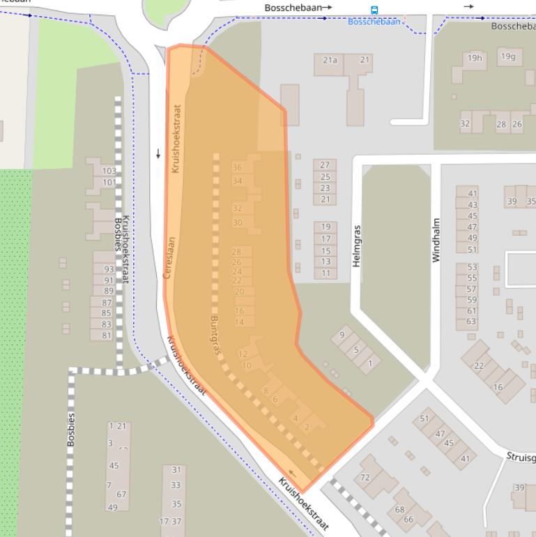 Kaart van postcodegebied 5384VN.