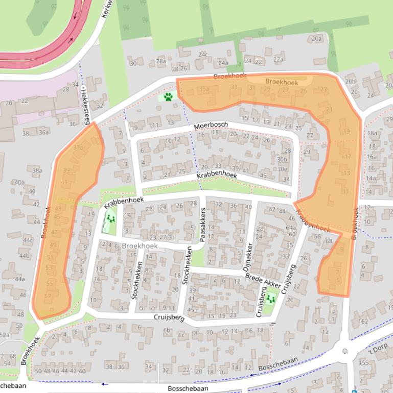 Kaart van postcodegebied 5384VP.