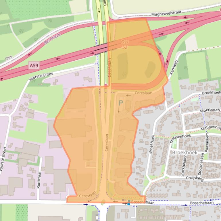 Kaart van postcodegebied 5384VT.