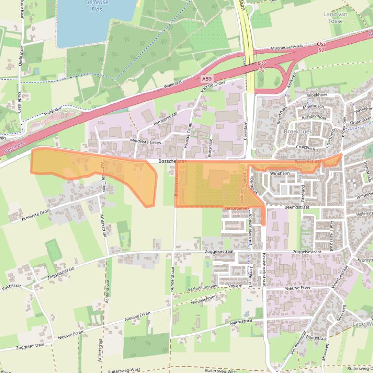 Kaart van postcodegebied 5384VX.