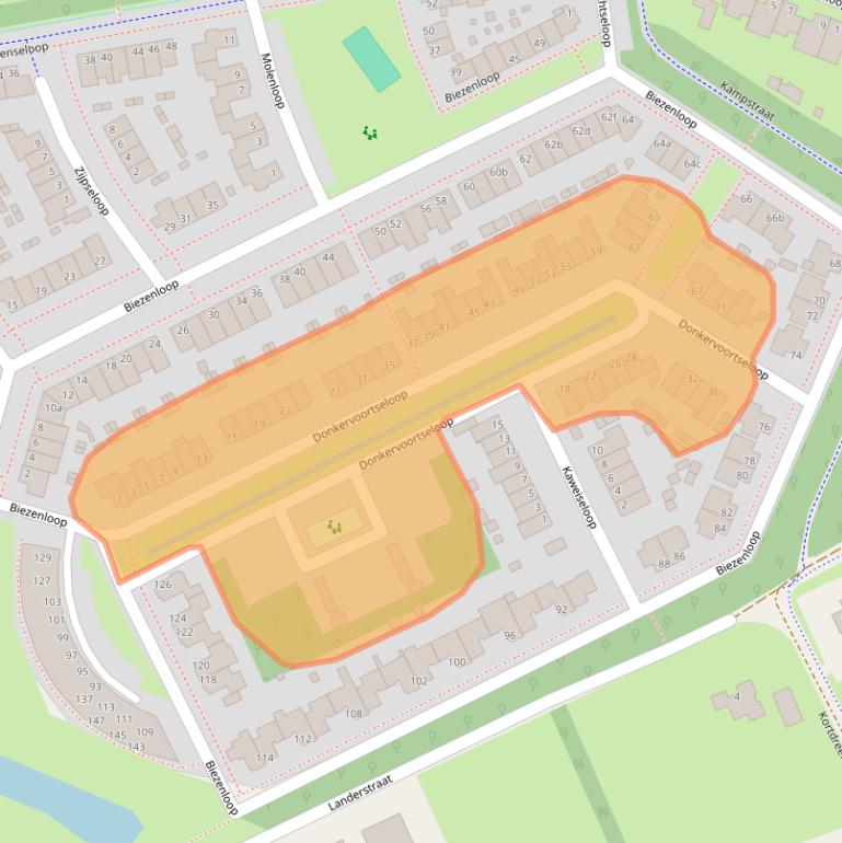 Kaart van postcodegebied 5384WC.