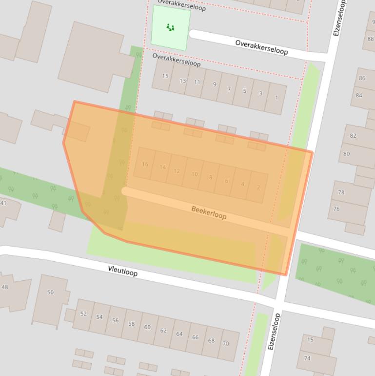 Kaart van postcodegebied 5384WT.