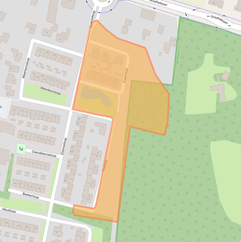 Kaart van postcodegebied 5384WV.