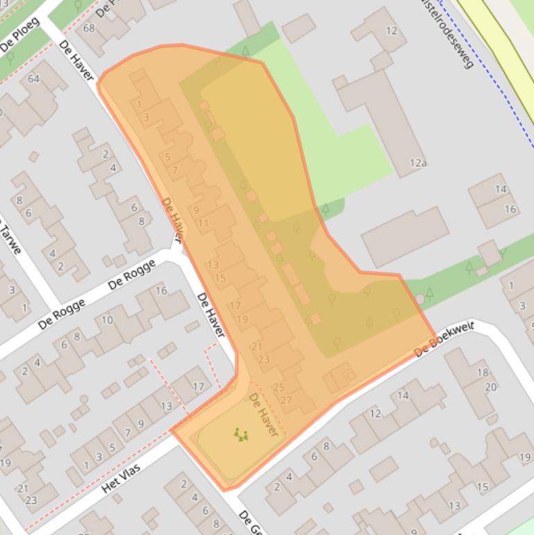 Kaart van postcodegebied 5384XA.