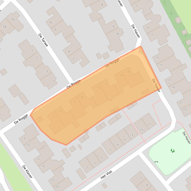 Kaart van postcodegebied 5384XD.