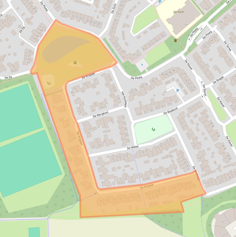 Kaart van postcodegebied 5384XV.