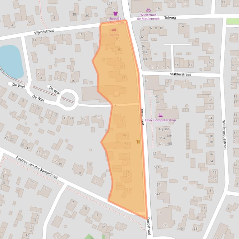 Kaart van postcodegebied 5386AL.