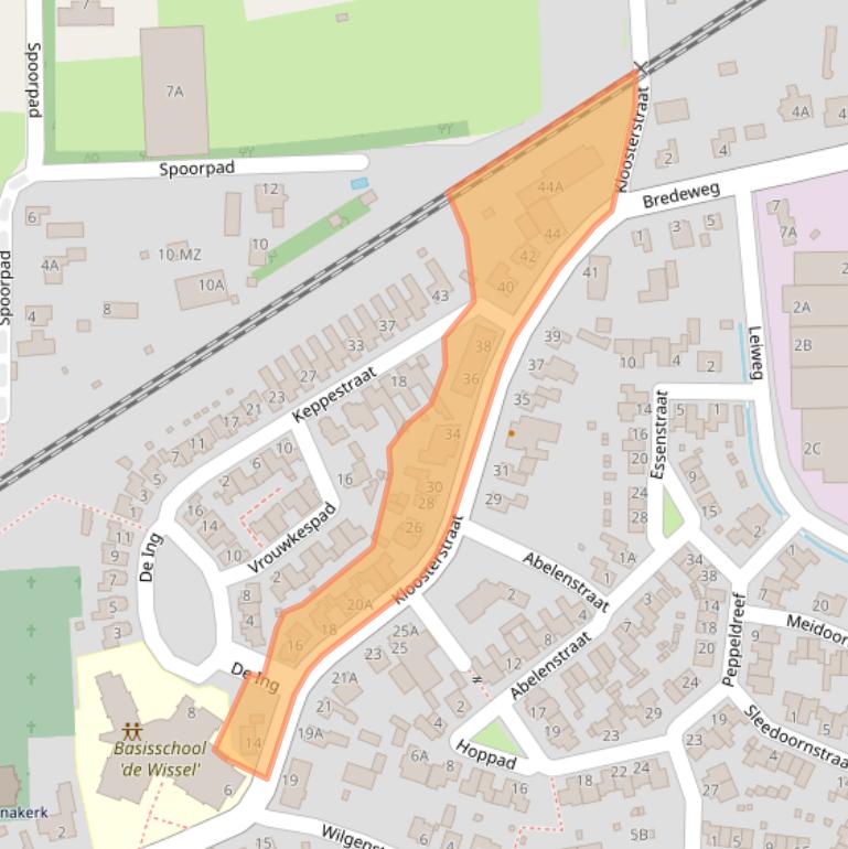 Kaart van postcodegebied 5386AT.