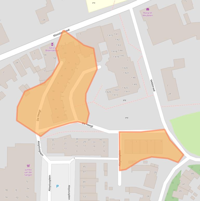 Kaart van postcodegebied 5386AV.