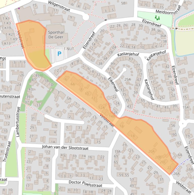 Kaart van postcodegebied 5386AX.