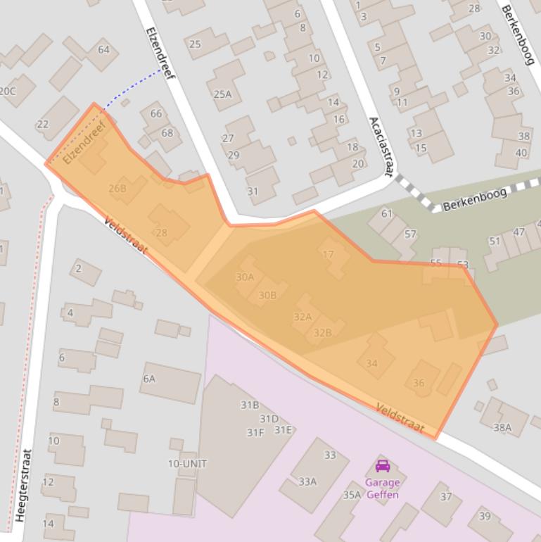 Kaart van postcodegebied 5386AZ.
