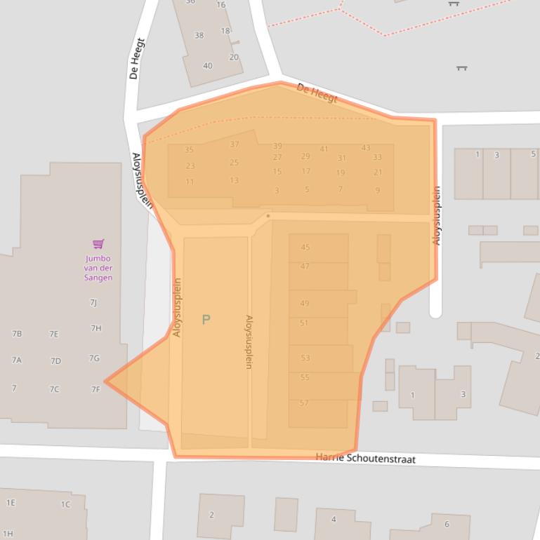 Kaart van postcodegebied 5386BD.