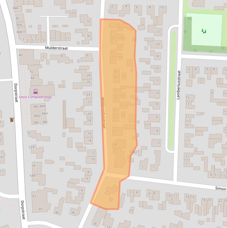 Kaart van postcodegebied 5386BJ.