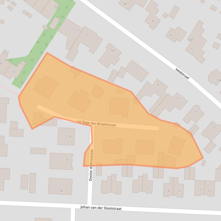 Kaart van postcodegebied 5386BL.