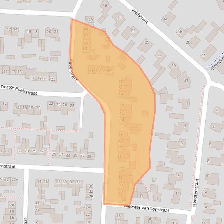 Kaart van postcodegebied 5386BR.