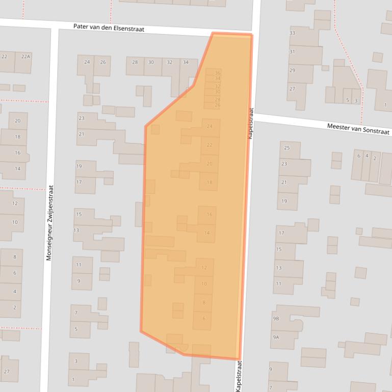 Kaart van postcodegebied 5386BS.