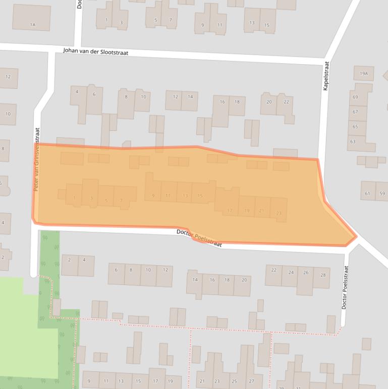 Kaart van postcodegebied 5386BV.