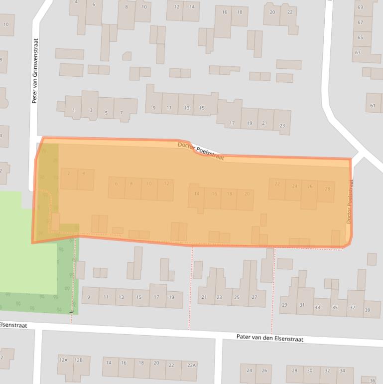 Kaart van postcodegebied 5386BW.