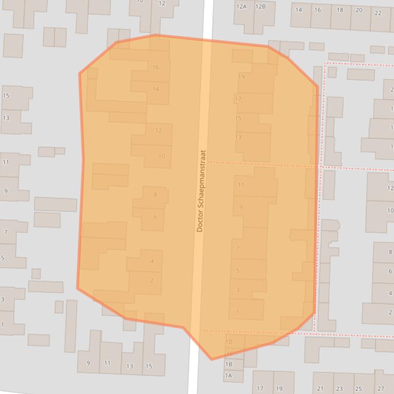 Kaart van postcodegebied 5386CH.