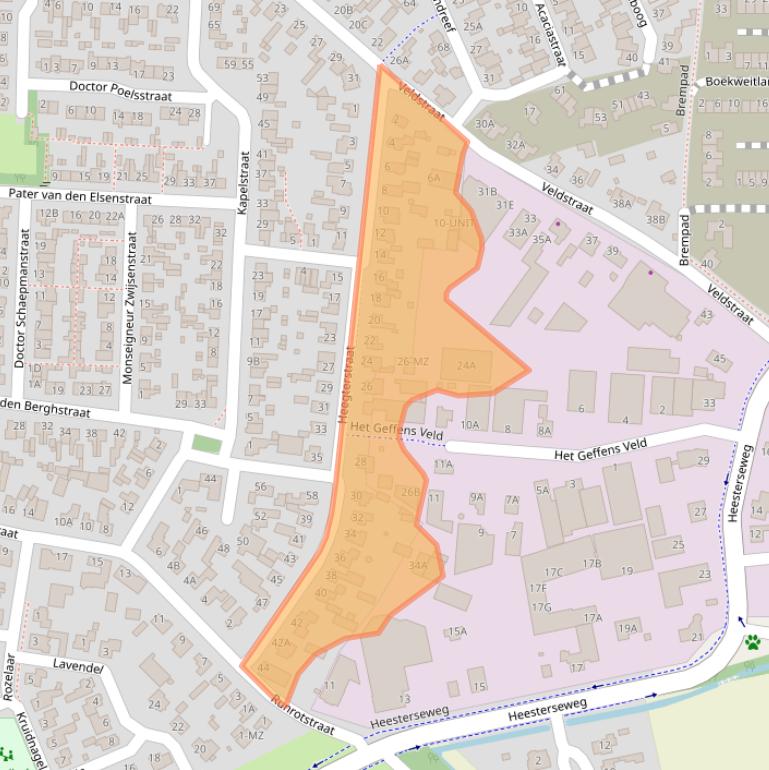 Kaart van postcodegebied 5386CP.