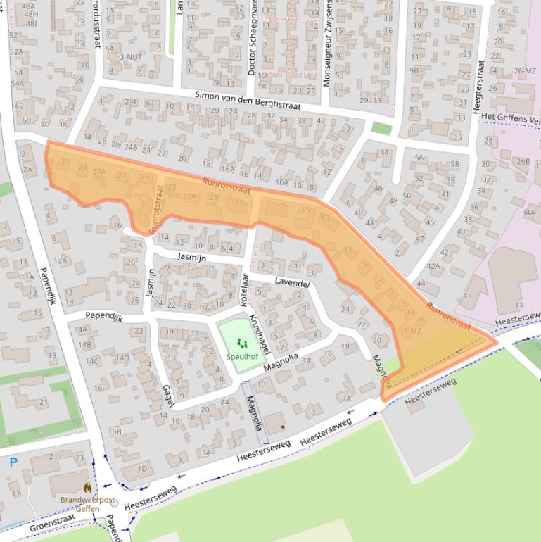 Kaart van postcodegebied 5386CT.