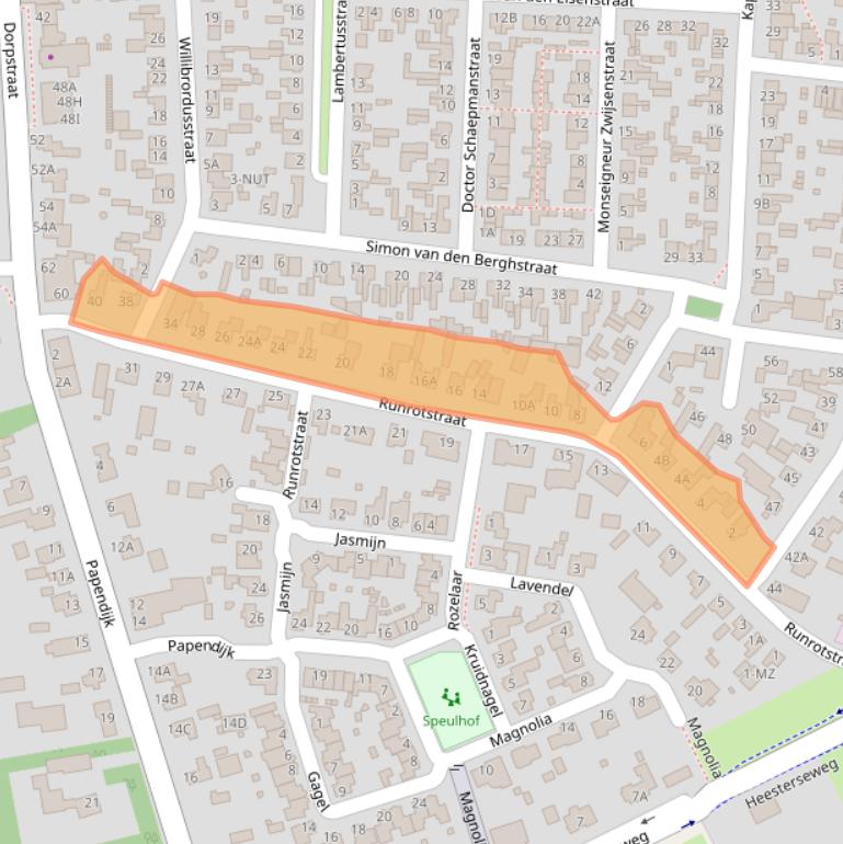 Kaart van postcodegebied 5386CW.