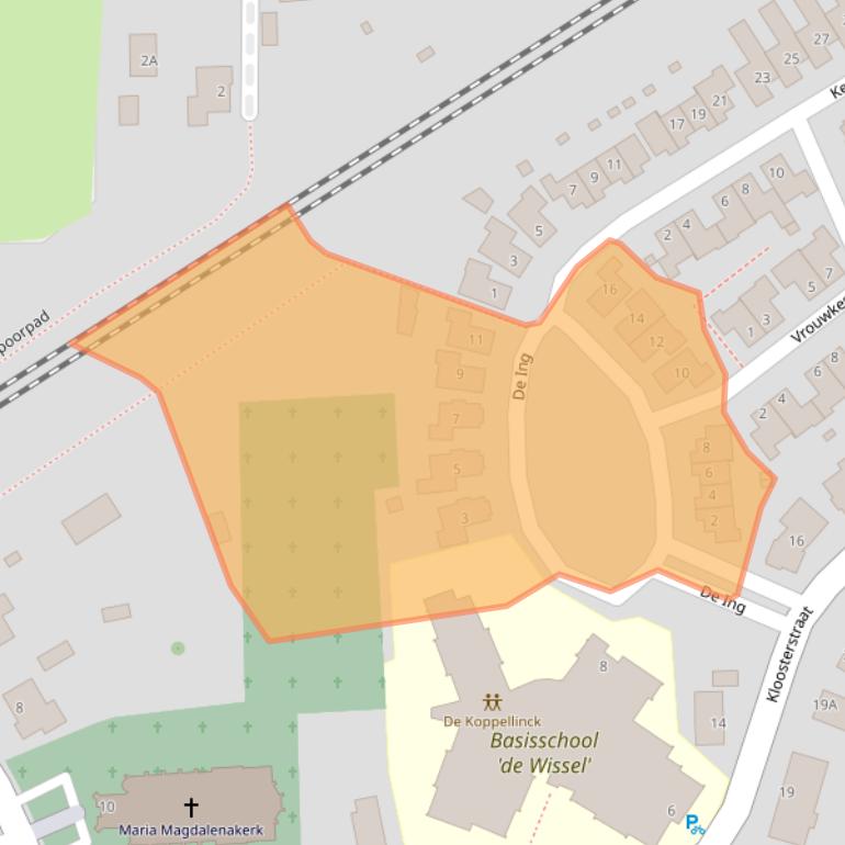 Kaart van postcodegebied 5386DC.