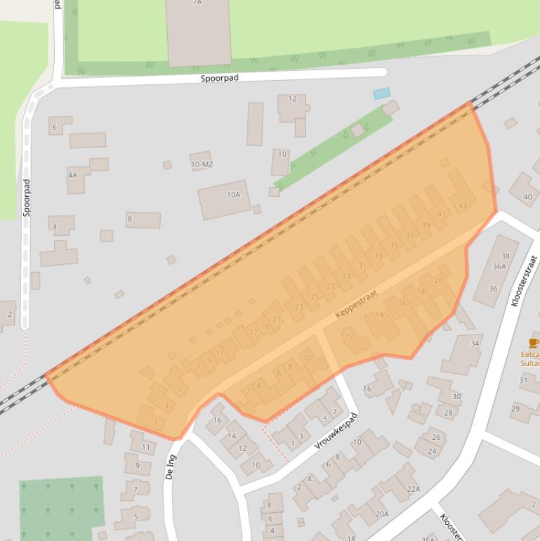 Kaart van postcodegebied 5386DD.